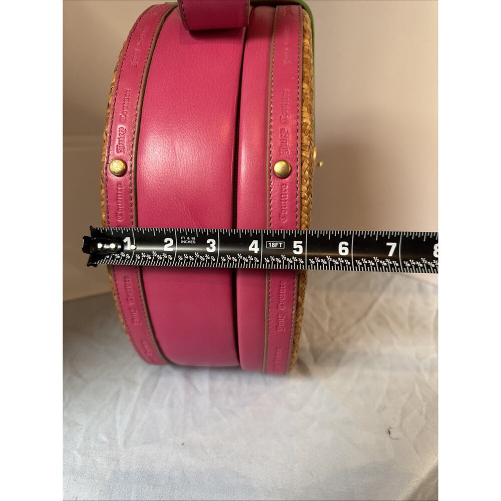 Vintage Juicy Couture Handbag Woven Straw Wicker Style Purse Pink 90s Y2k RARE! - Picture 16 of 16